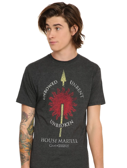 game of thrones martell shirt